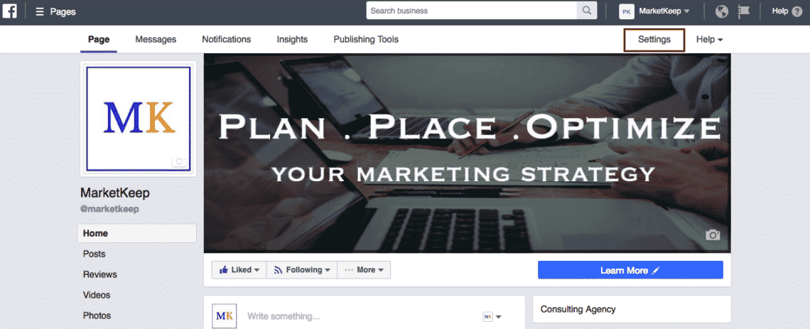 Facebook Business Page Second to last Step