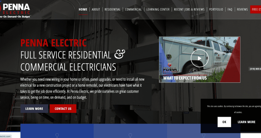 Penna Electric  - Electrician Website Design Ideas We Like