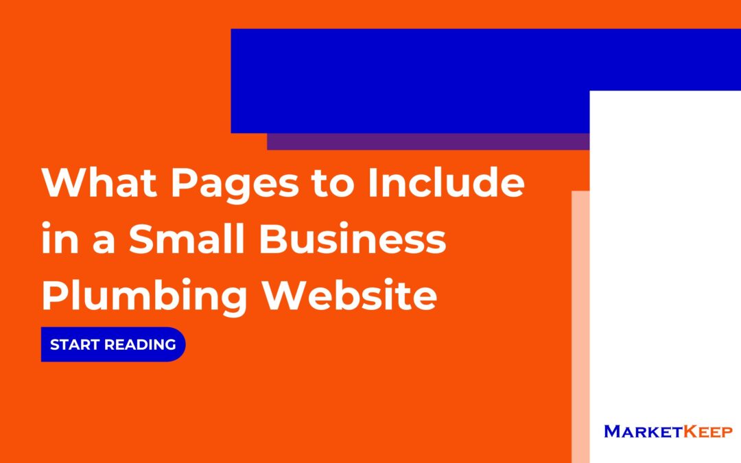 Key Pages to include in a Small Business Plumbing Website