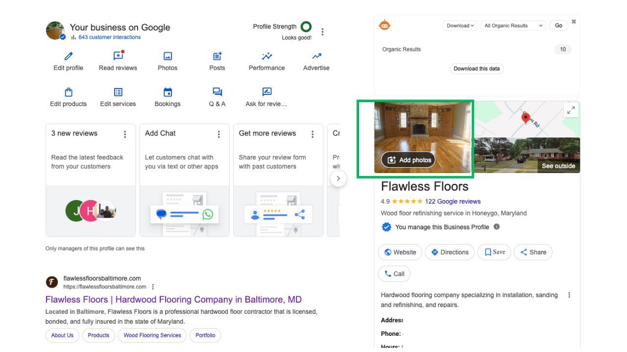 Add Photos - Google Business Profile for Flooring Contractors