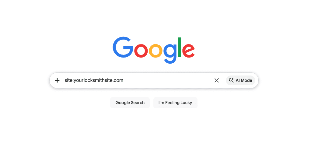 Checking Google Search Results Directly Checking SEO Keywords for Locksmiths Using Google Directly