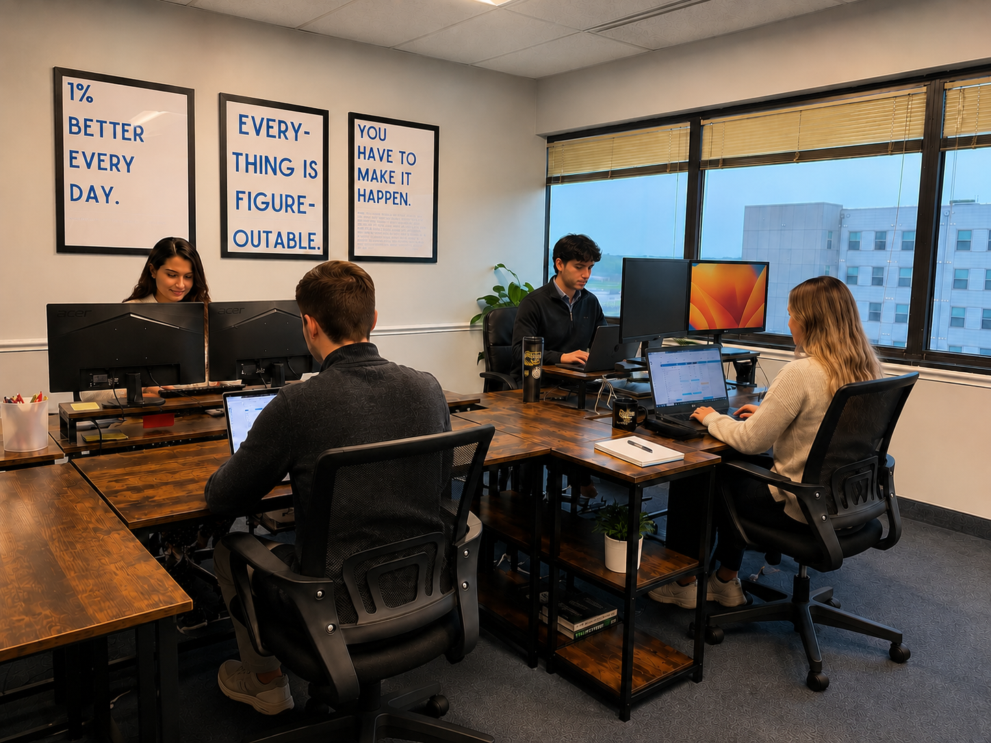MarketKeep digital marketing team reviewing a client campaign strategy in our Towson Maryland office